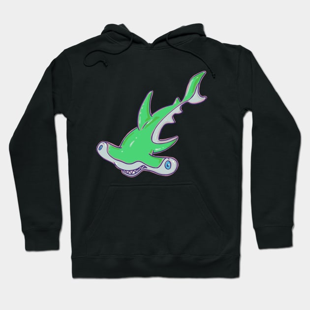 Sledge- the lime hammer head shark Hoodie by Artbysusant 